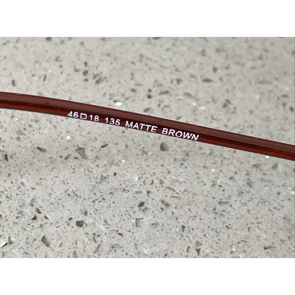 Modern NINJA MATTE BROWN 46-18-135 Metal Full Rim Eyeglasses Frames ONLY Rectang